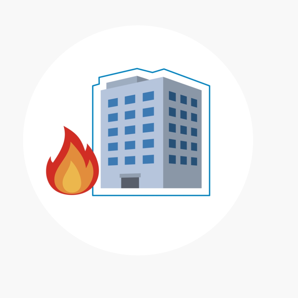 火災時にビルの倒壊を防ぐ