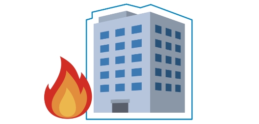 火災時にビルの倒壊を防ぐ